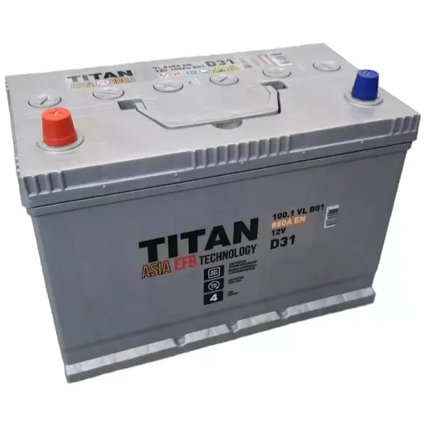 Аккумулятор TITAN Asia EFB 100 Ач 850 А (EN), прямая полярность, D31