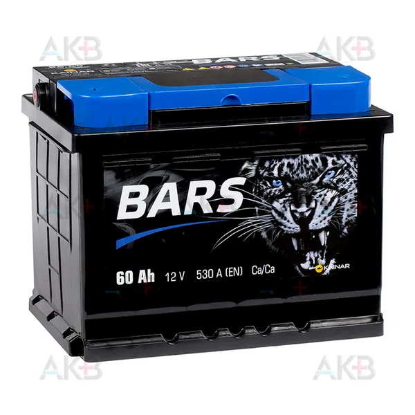 Аккумулятор BARS 60 Ач 530 А (EN), прямая полярность, LN2