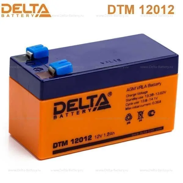 Аккумулятор DELTA 1.2 Ач, 97x44x57