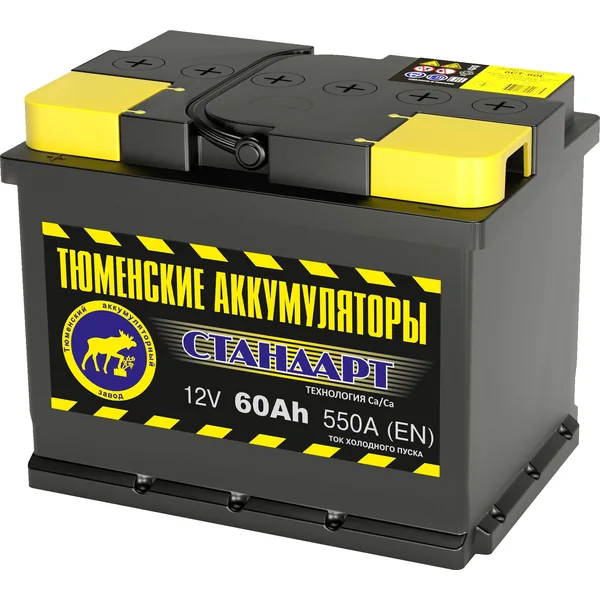 Аккумулятор ТЮМЕНСКИЕ АККУМУЛЯТОРЫ Standard 60 Ач 550 А (EN), обратная полярность, LN2