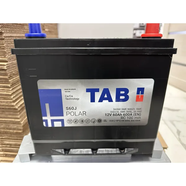 Аккумулятор TAB Polar 60 Ач 600 А (EN), обратная полярность, D23