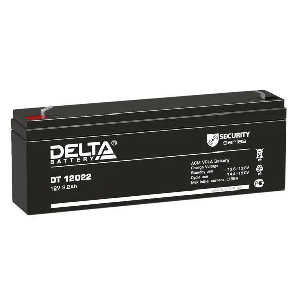 Аккумулятор DELTA 2.2 Ач, 178x35x67