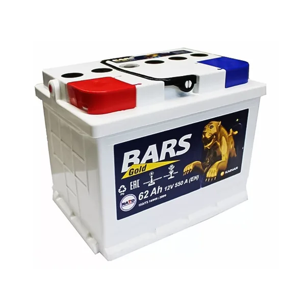 Аккумулятор BARS Gold 62 Ач 550 А (EN), прямая полярность, LN2