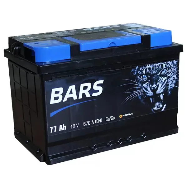 Аккумулятор BARS 77 Ач 670 А (EN), прямая полярность, LN3