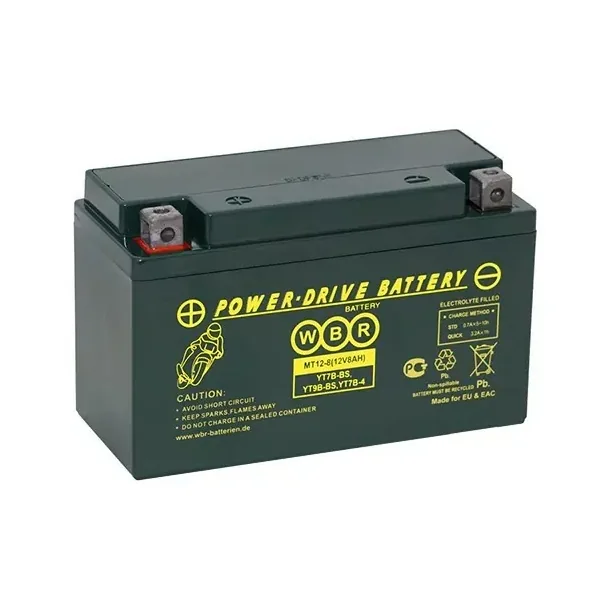 Аккумулятор WBR MT 8 Ач 100 А, прямая полярность, YTX7A